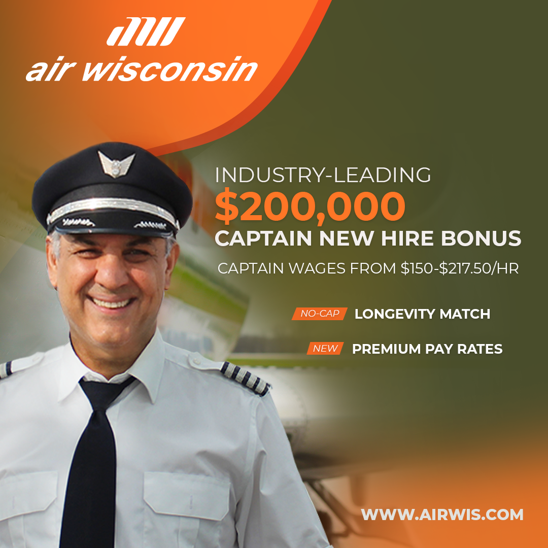 Air Wisconsin - Captain New Hire Bonuses